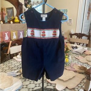 Sir John By Rosalina Smocked Infant Boys Jon Jon size 24 months